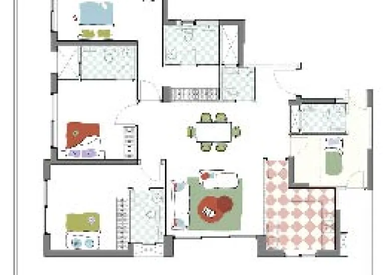 2.5 BHK Floor Plan M3M Antalya Hills