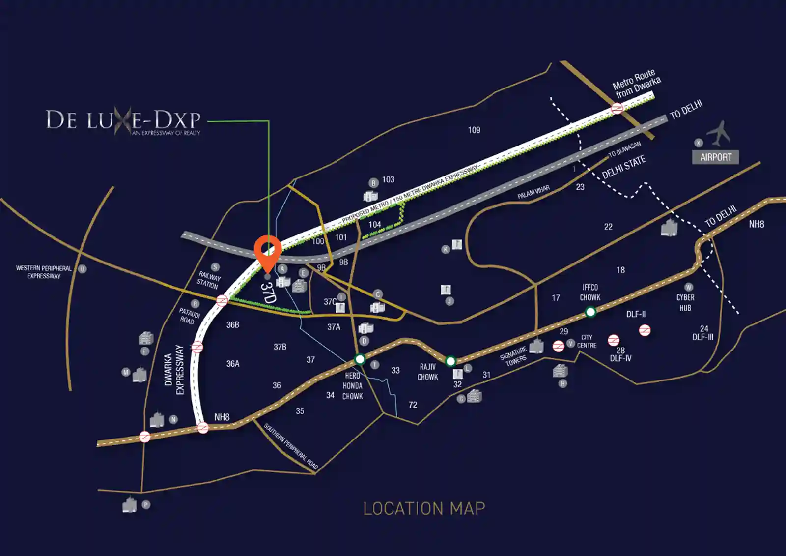 Signature Global De Luxe DXP Location Map