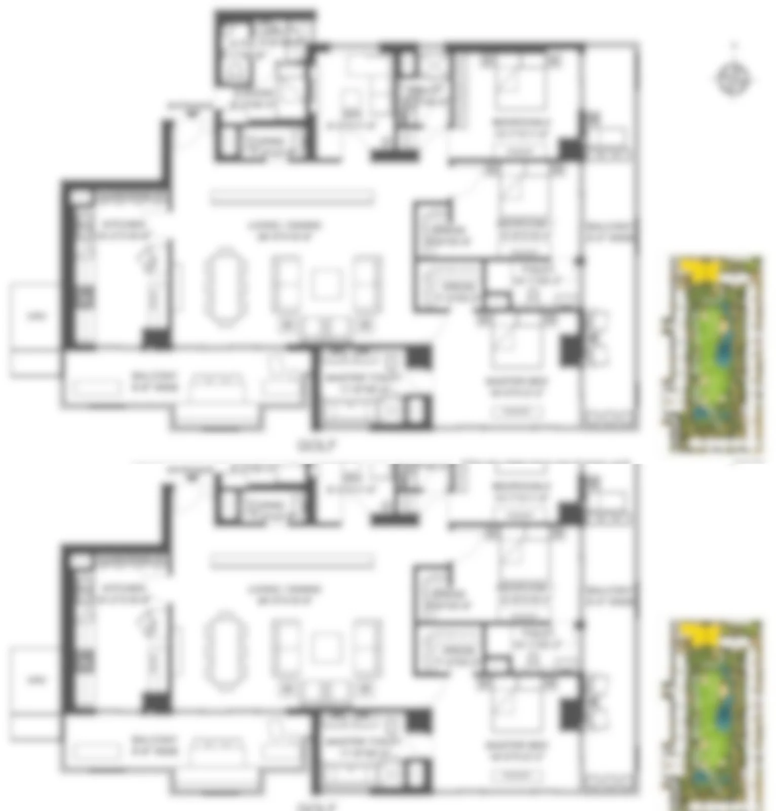 3 / 4 BHK Floor Plan M3M Elie Saab